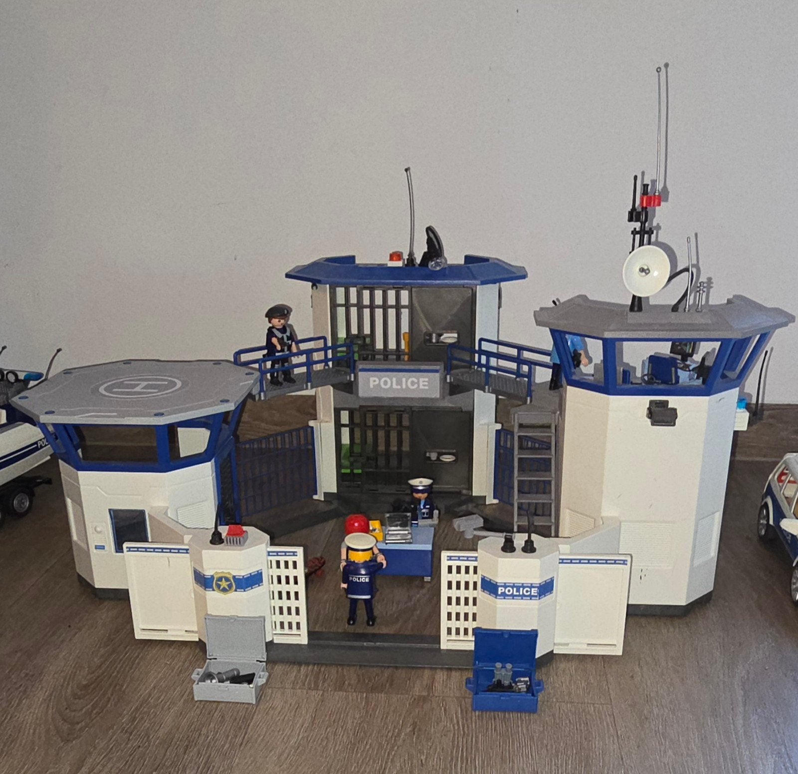 Playmobil Politiebureau, Speedboot & Politieauto Set, Ophalen of Verzenden