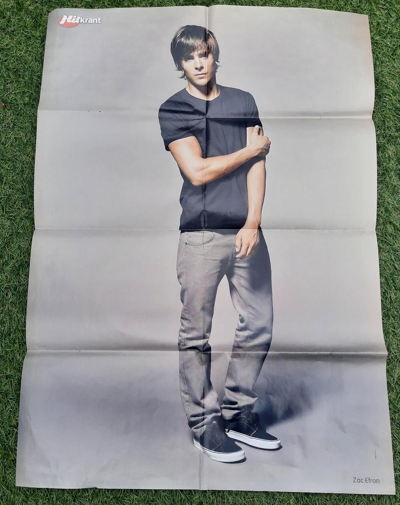 Grote Poster Hitkrant 2009 Zac Efron / SpangaS op Survival, Ophalen of Verzenden, Gebruikt, A1 t/m A3, Film en Tv