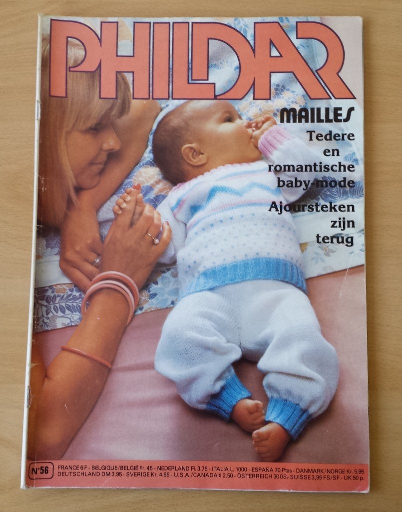 Phildar Mailles - Babymode nr.56 -jaren 70 - breien en haken, Hobby en Vrije tijd, Breien en Haken, Gebruikt, Breien of Haken