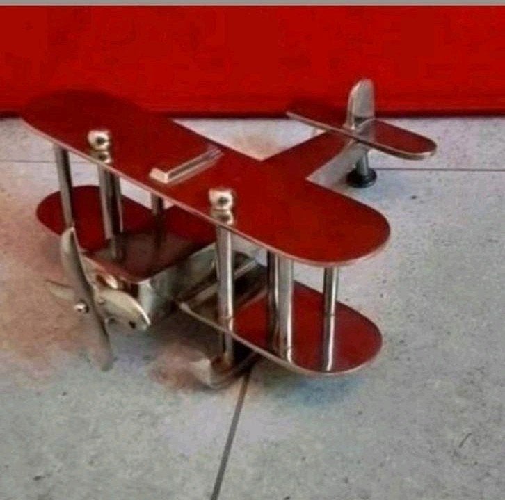 Vintage Metalen Vliegtuig Model decoratief, Ophalen of Verzenden, Zo goed als nieuw, Schaalmodel