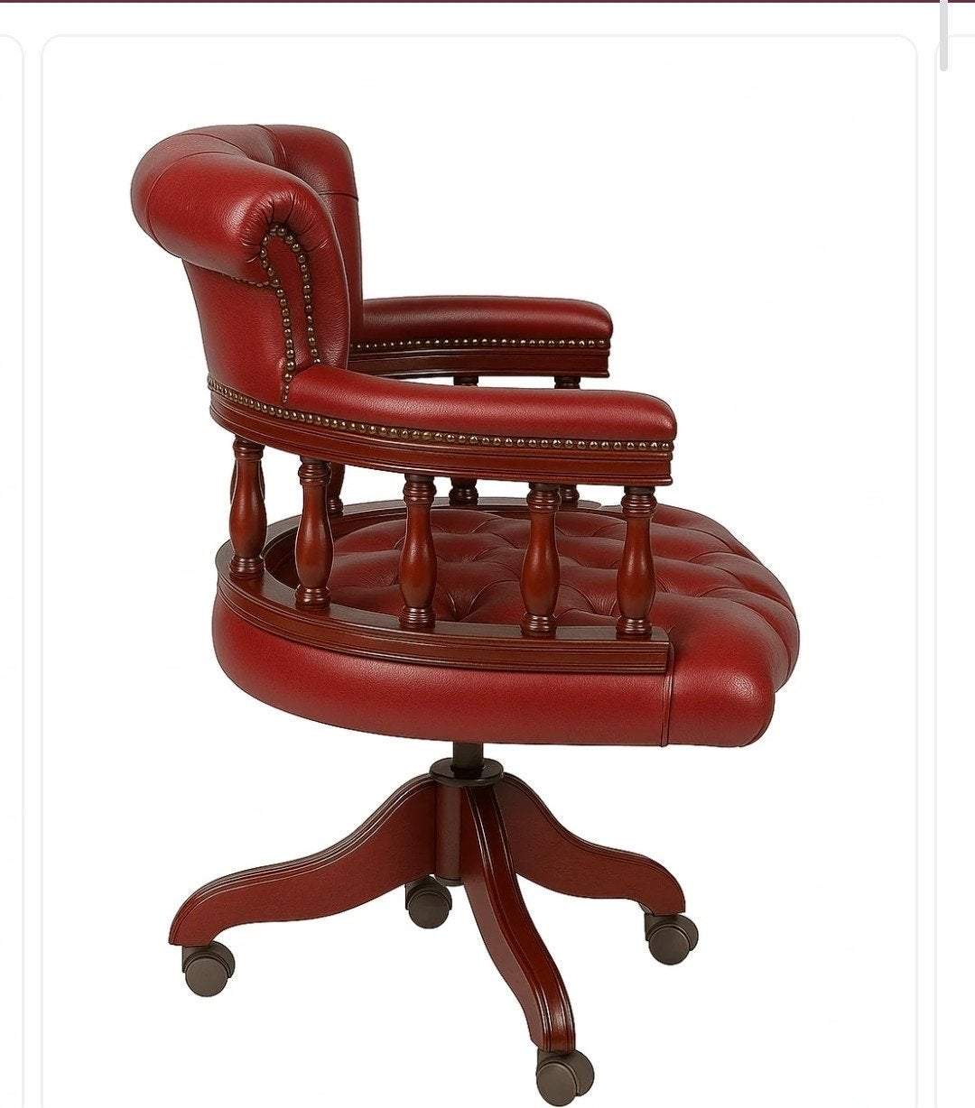 Luxe Chesterfield Bureaustoel - Klassiek Design, Ophalen of Verzenden