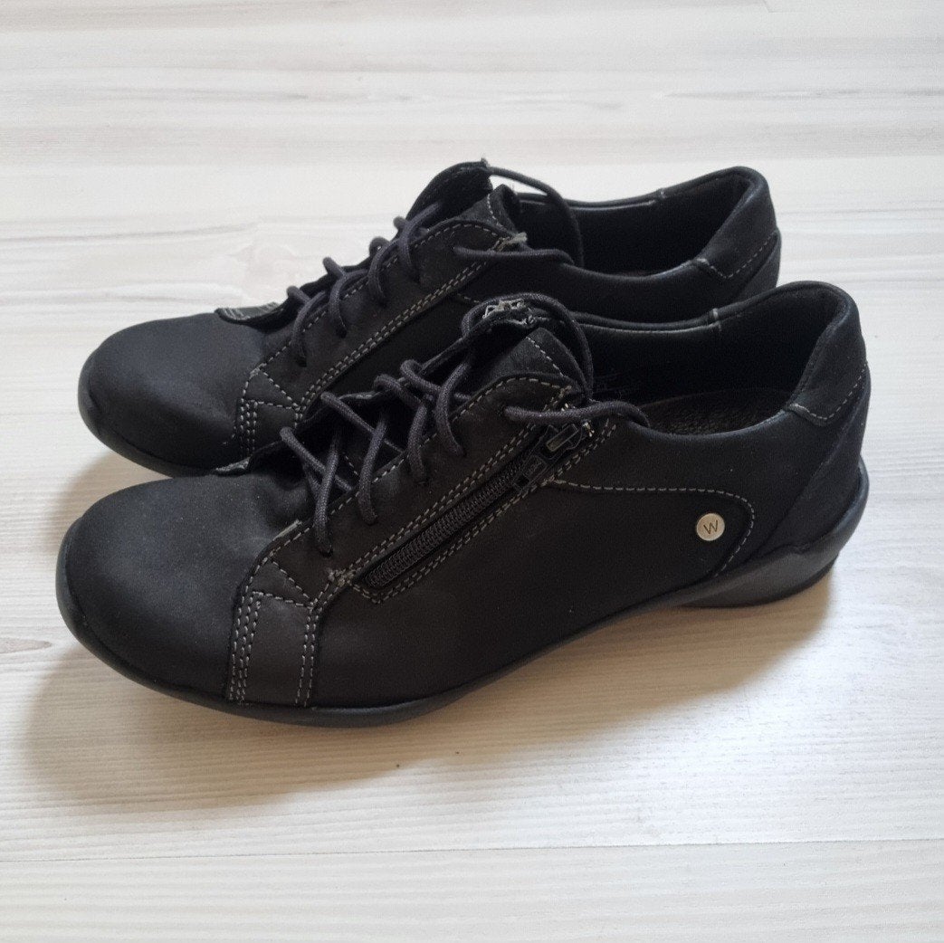 Zwarte wolky schoenen veter en rits maat 41, Kleding | Dames, Wolky, Zwart, Ophalen of Verzenden, Sneakers of Gympen