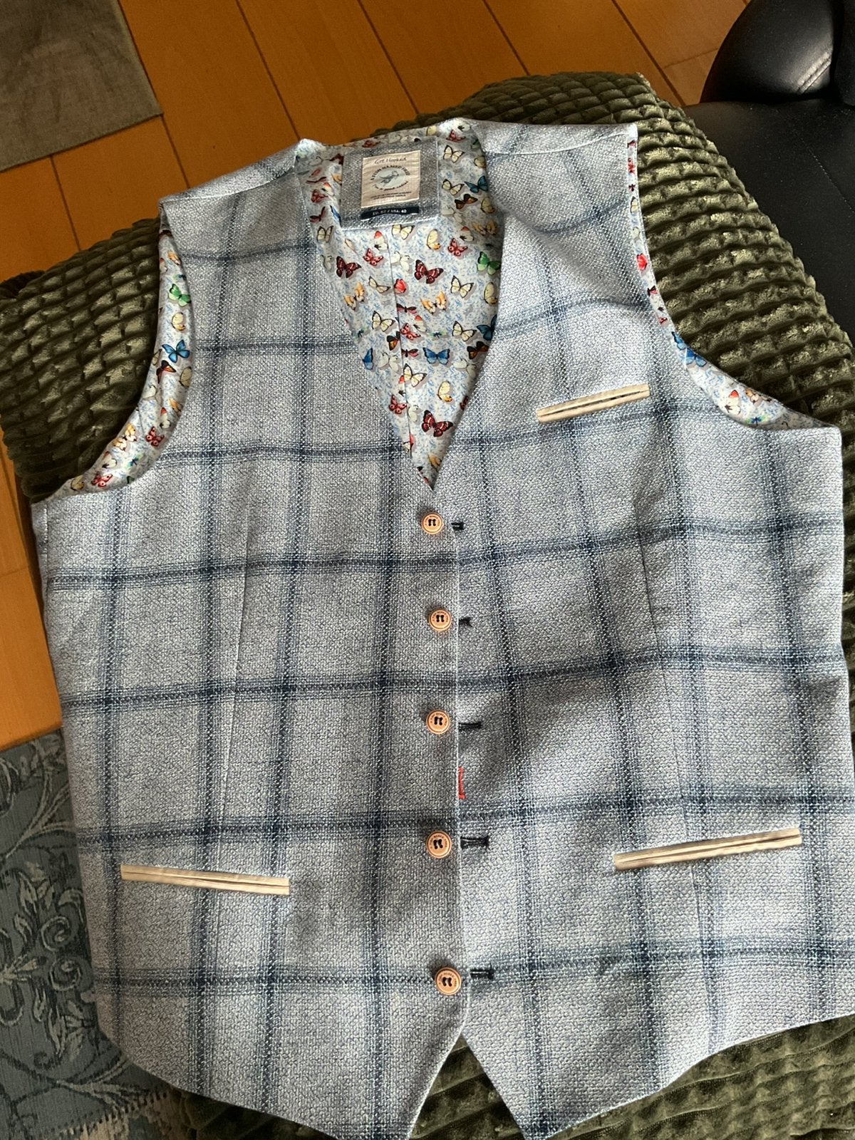 Gilet maat 52 a fish named fred., Ophalen of Verzenden, Zo goed als nieuw, Maat 52/54 (L), Blauw