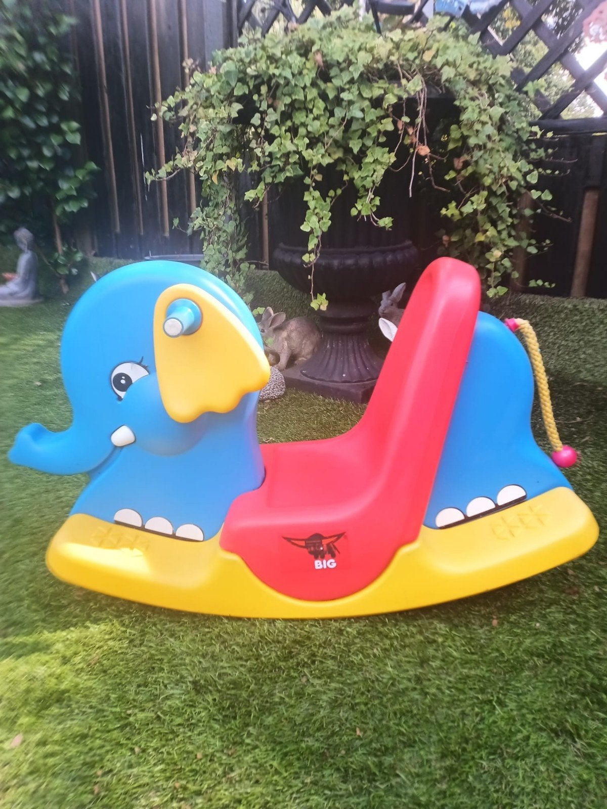 schommel olifant . Bigone, Ophalen, Gebruikt
