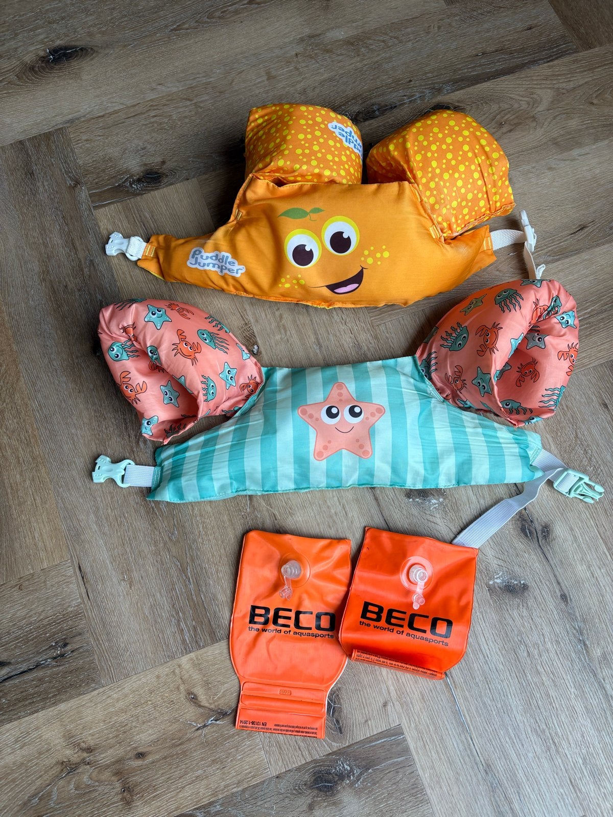 Zwembandjes en 2x Puddle Jumper zwemhulpmiddelen, Ophalen, Gebruikt, Zwembandjes, Puddle Jumper