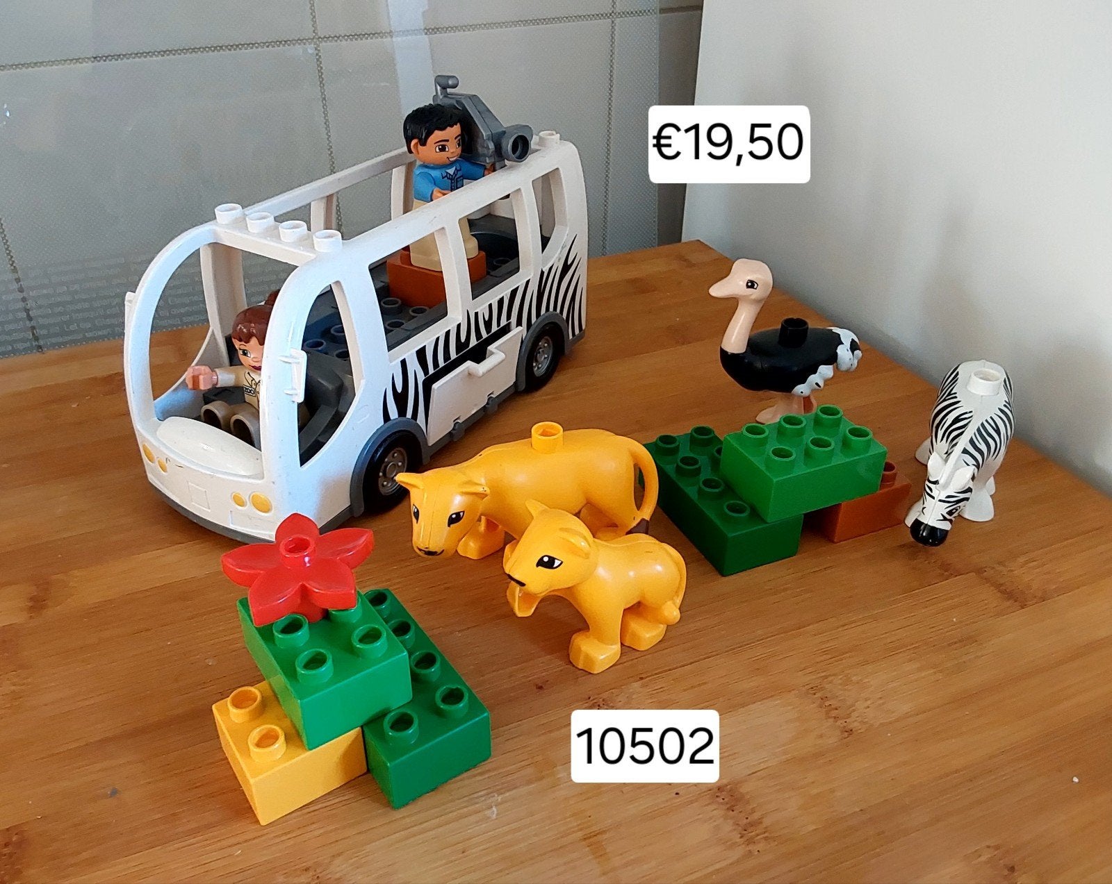 Lego Duplo Safari Bus met Dieren - Set 10502, Gebruikt, Overige thema's, Ophalen of Verzenden, Duplo