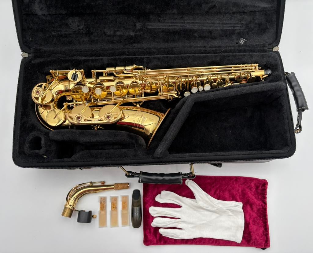 Vintage Yamaha YAS-34II altsaxofoon met luxe YAS875EX koffer, Muziek en Instrumenten, Ophalen of Verzenden, Zo goed als nieuw