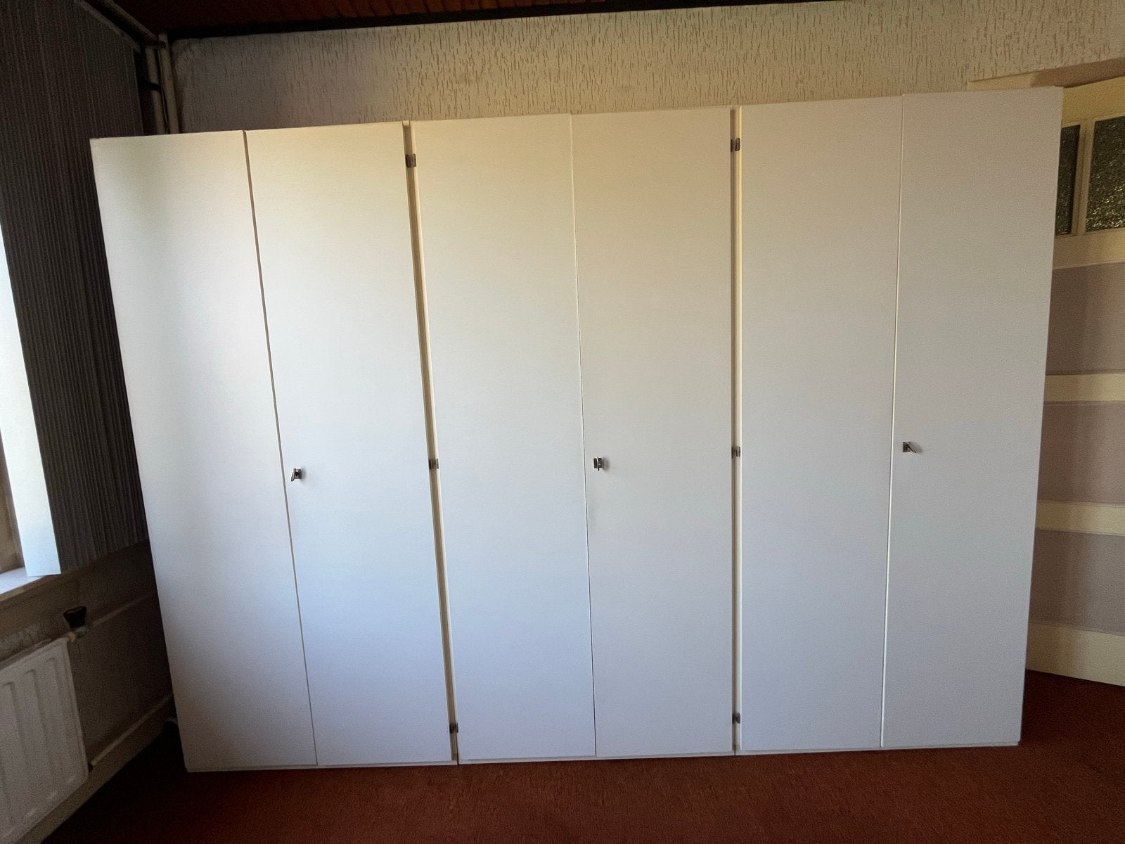 Witte kast met planken, Ophalen, Gebruikt, 50 tot 100 cm, 150 tot 200 cm