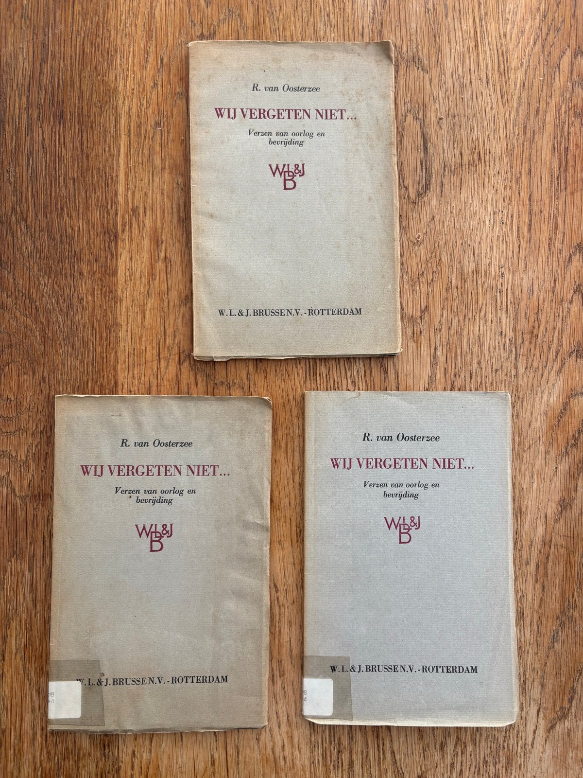 3x Wij Vergeten Niet... Verzen van oorlog en bevrijding, Boeken, Ophalen of Verzenden, Gelezen, Nederland