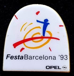 Opel Festa Barcelona 93 pin, Verzamelen, Speldjes, Pins en Buttons, Verzenden, Nieuw, Transport, Speldje of Pin