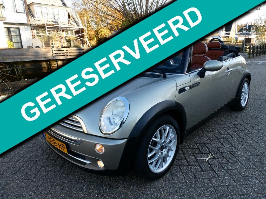Mini Mini Cabrio 1.6 One 90pk Airco Cruise Leder Keurig met, Gebruikt, 4 cilinders, Cabriolet, 4 stoelen