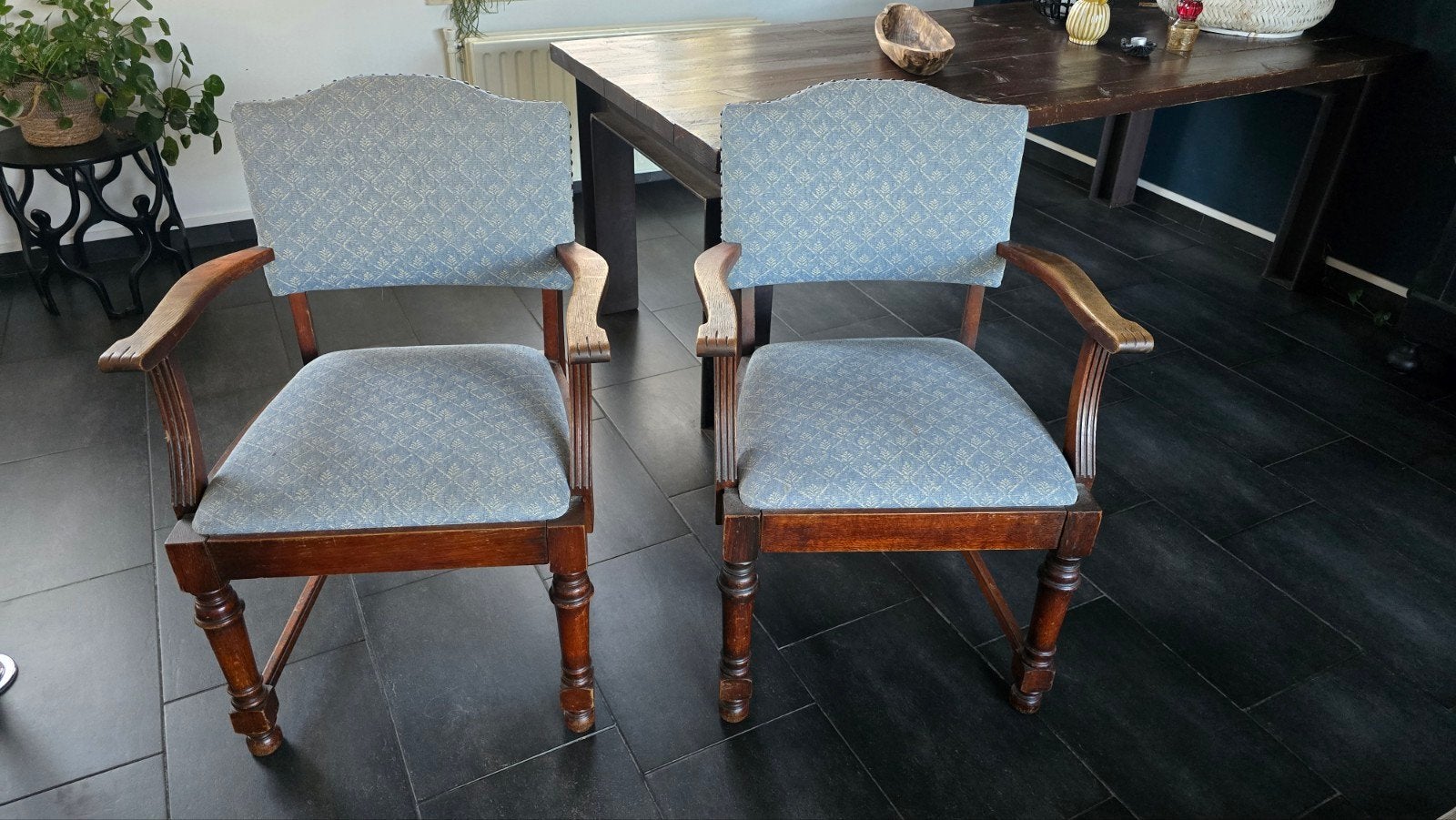Set van 2 vintage fauteuils / grote stoelen, Ophalen