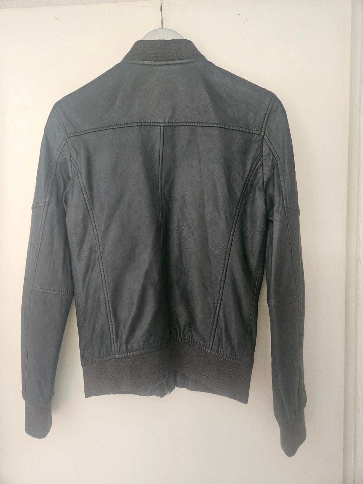 Zara Man Leren Bomberjack - Zwart, Kleding | Dames, Maat 38/40 (M), Zwart, Ophalen of Verzenden, Zo goed als nieuw