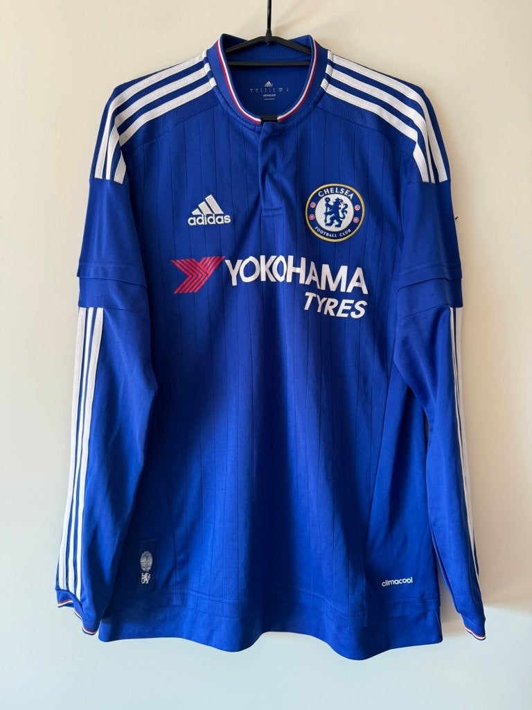 Chelsea Adidas Voetbalshirt Maat S Longsleeve 15/16 Home, Zo goed als nieuw, Adidas, Voetbal, Maat 46 (S) of kleiner