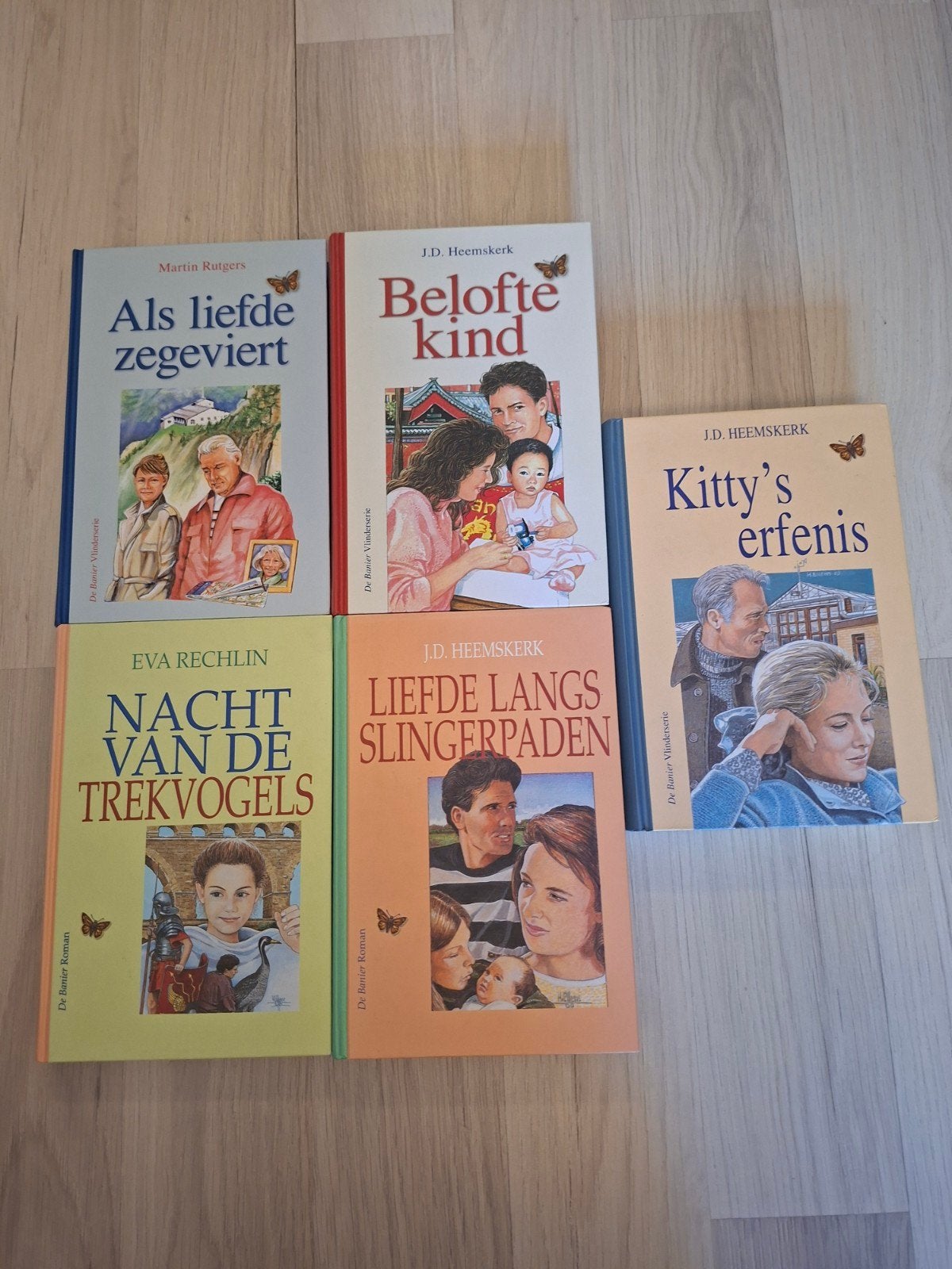 5 christelijke romans - vlinderserie, Boeken, Ophalen of Verzenden, Gelezen, J.D. Heemskerk, Martin Rutgers, Eva Rechlin, Nederland