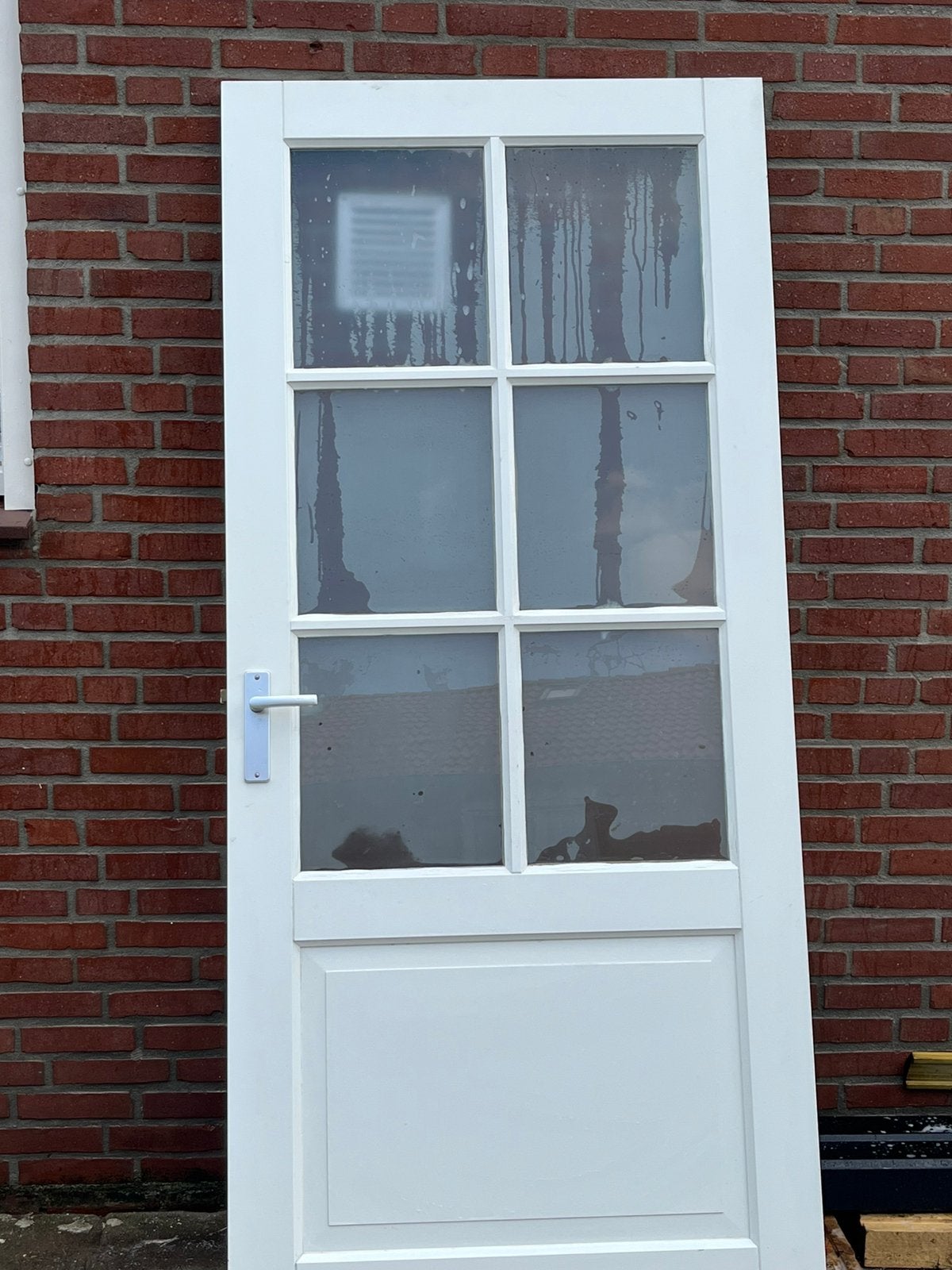 Witte hardhouten binnendeur gratis, Ophalen, Zo goed als nieuw, Binnendeur, 200 tot 215 cm