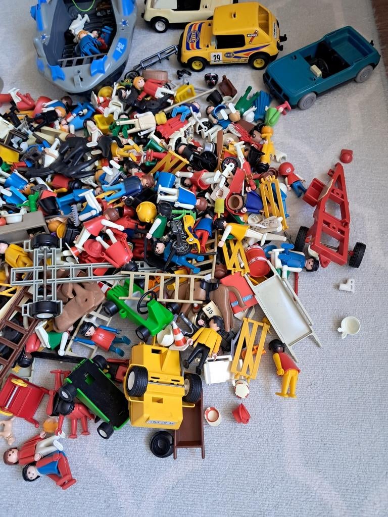 Grote partij Playmobil met boten, auto's en veel poppetjes, Ophalen of Verzenden, Gebruikt, Jongen of Meisje