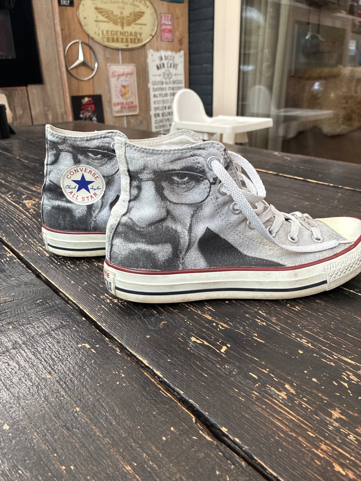 Converse All Star sneakers  breaking bad maat 38, Ophalen of Verzenden, Gedragen, Grijs, Sneakers of Gympen