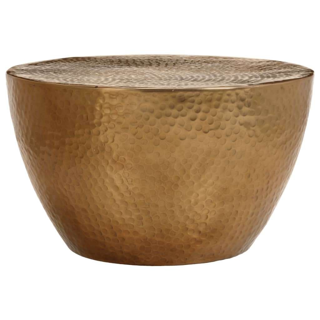 Salontafel Bijzet tafel Goud gehamerd, 100 tot 150 cm, Nieuw, Rechthoekig, 50 tot 100 cm