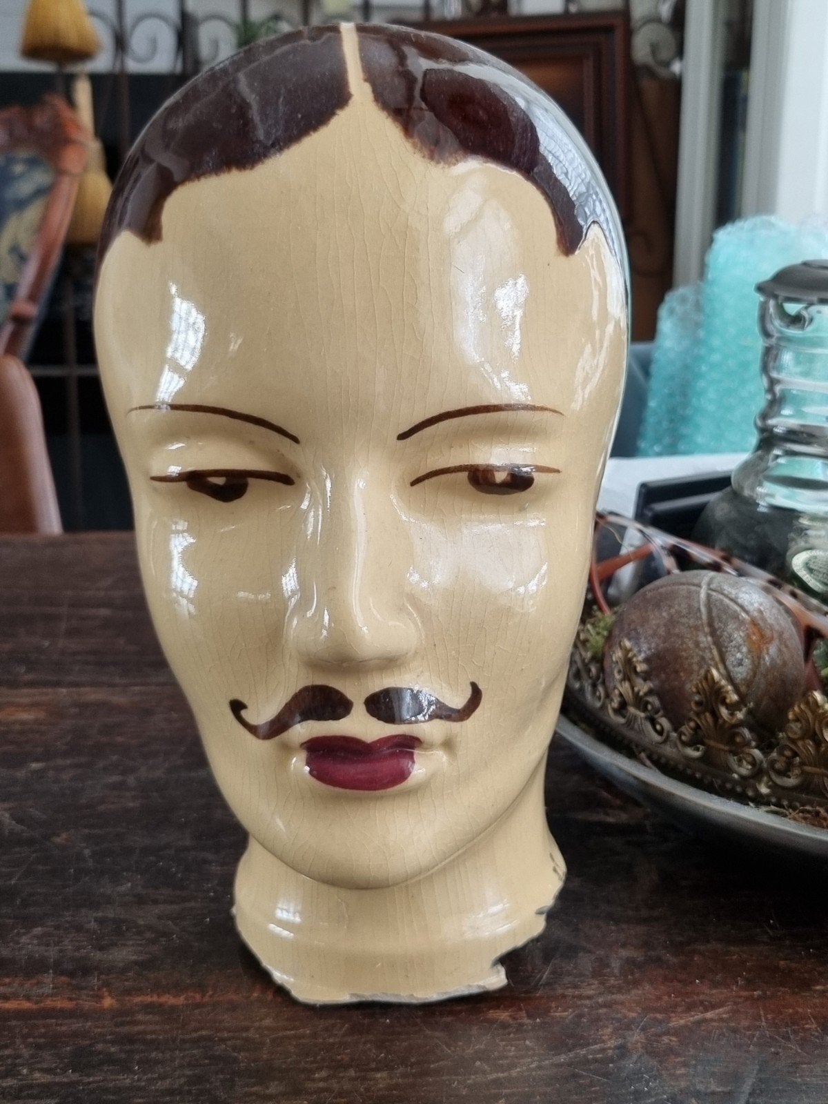 Etalagehoofd man, model 701 Scheurich, Antiek en Kunst, Ophalen of Verzenden