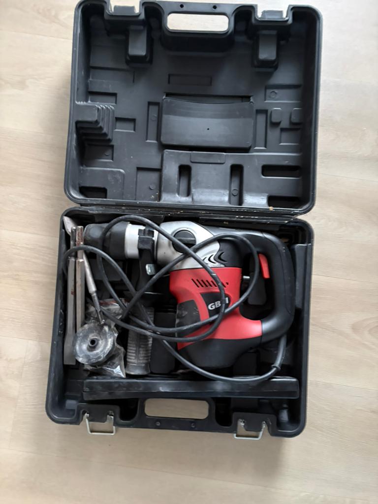 GBM Boorhamer met accessoires en koffer, Ophalen, Boor- en/of Breekhamer, Klopboormechanisme, Gebruikt