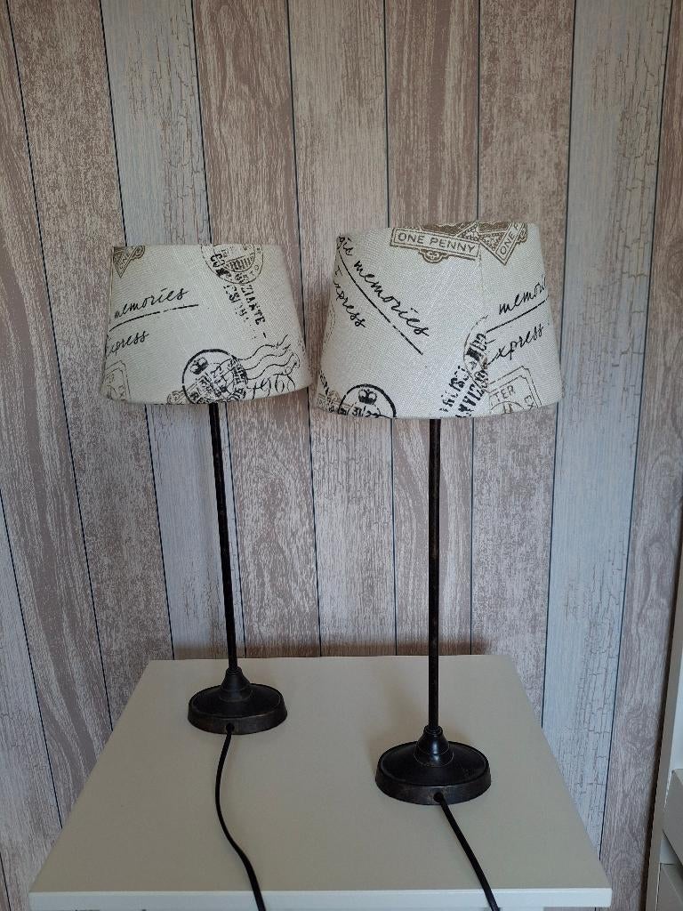 Schemerlampjes op voet, Ophalen of Verzenden, Gebruikt, Stof, Minder dan 50 cm