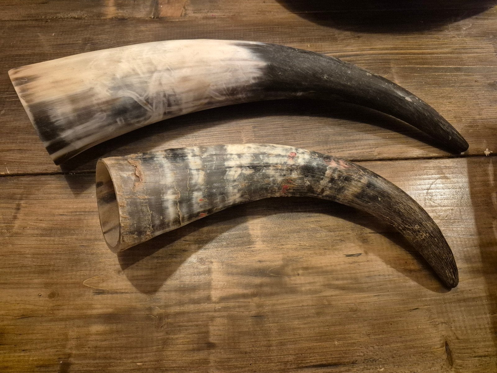 Set van 2 Prachtige hoorns, Ophalen of Verzenden, Zo goed als nieuw, Natuurlijk materiaal