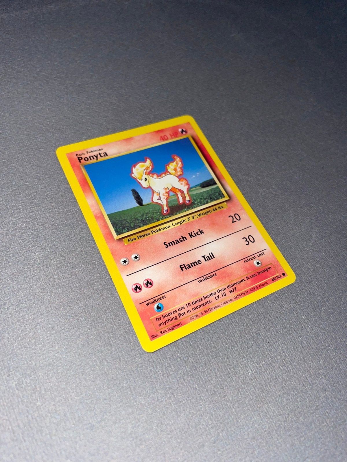 Ponyta 60/102 Base set near mint pokemon, Ophalen of Verzenden, Zo goed als nieuw