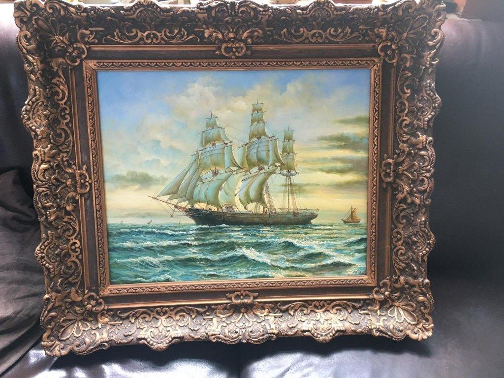 Schilderij afm 40cmx50cm.Prijs ophalen 45,-€, Antiek en Kunst, Kunst | Schilderijen | Klassiek, Ophalen