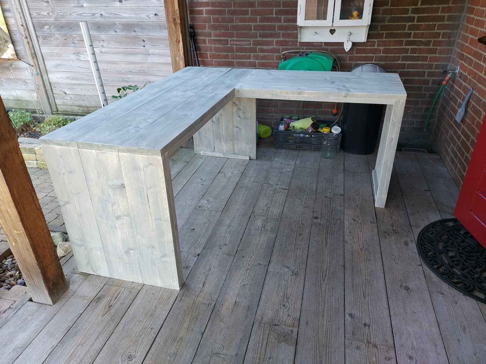 Hoekbureau steigerhout 2, Huis en Inrichting, Ophalen, Nieuw