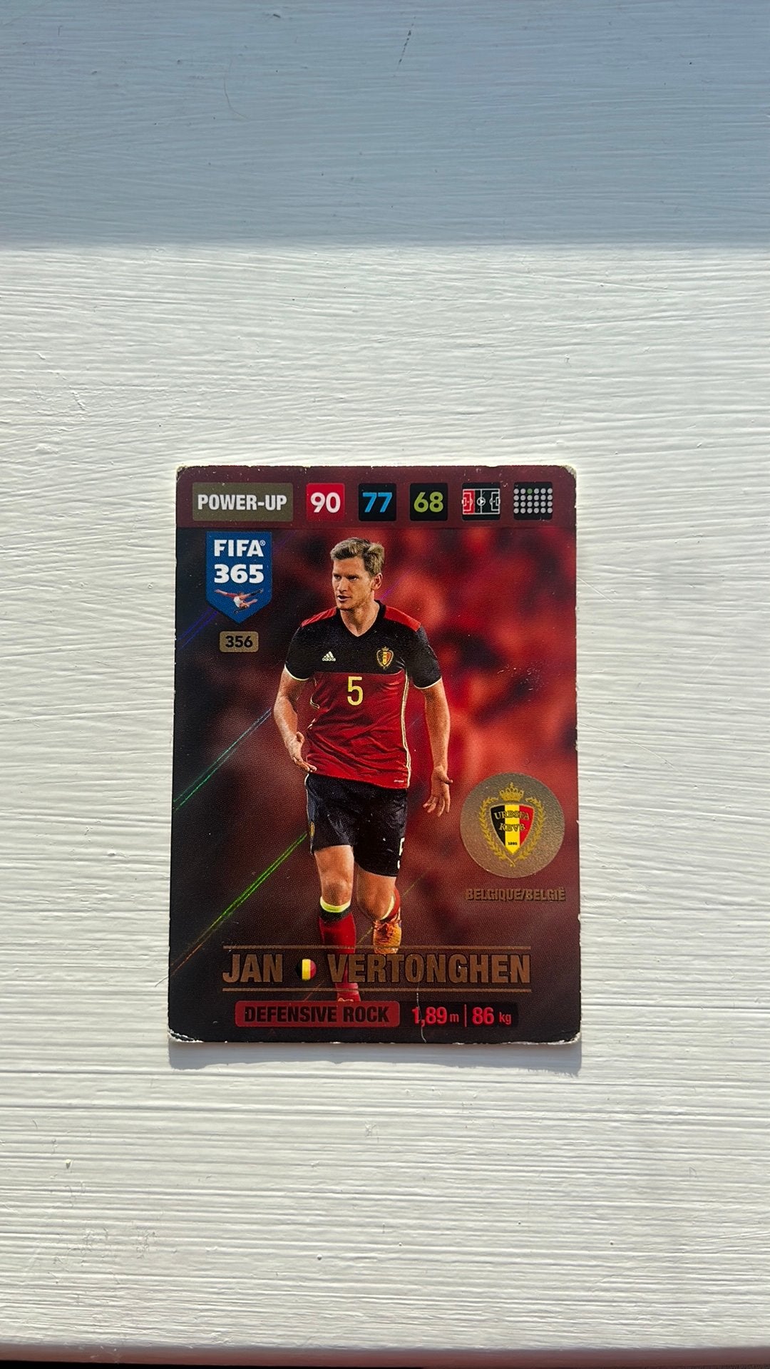 Power-up Panini 365 fifa kaart (2017) - Vertonghen, Ophalen of Verzenden, Zo goed als nieuw, Plaatje