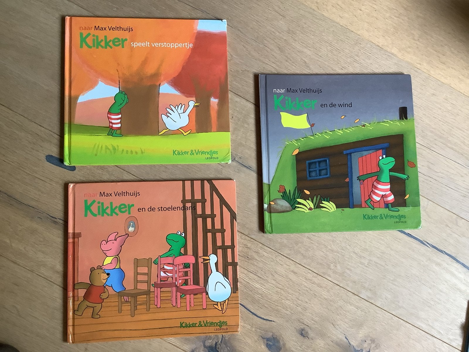3 Kikker boeken van Max Velthuijs: € 0,50 per boek, Gelezen, Fictie algemeen, Jongen of Meisje, Ophalen of Verzenden