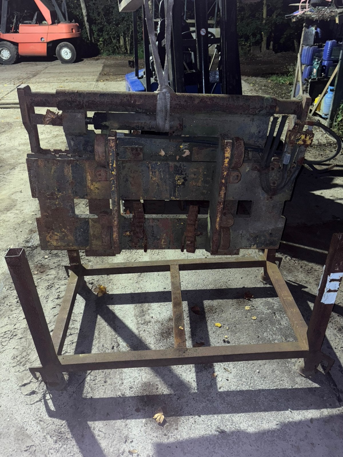 Vorken bord met side shift en vorken fem 3, Ophalen, Gebruikt