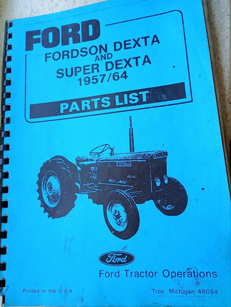 Fordson Dexta Super Dexta Onderdelenlijst 1957-1964, Ophalen of Verzenden, Gelezen, Ford, Ford Tractor Operations