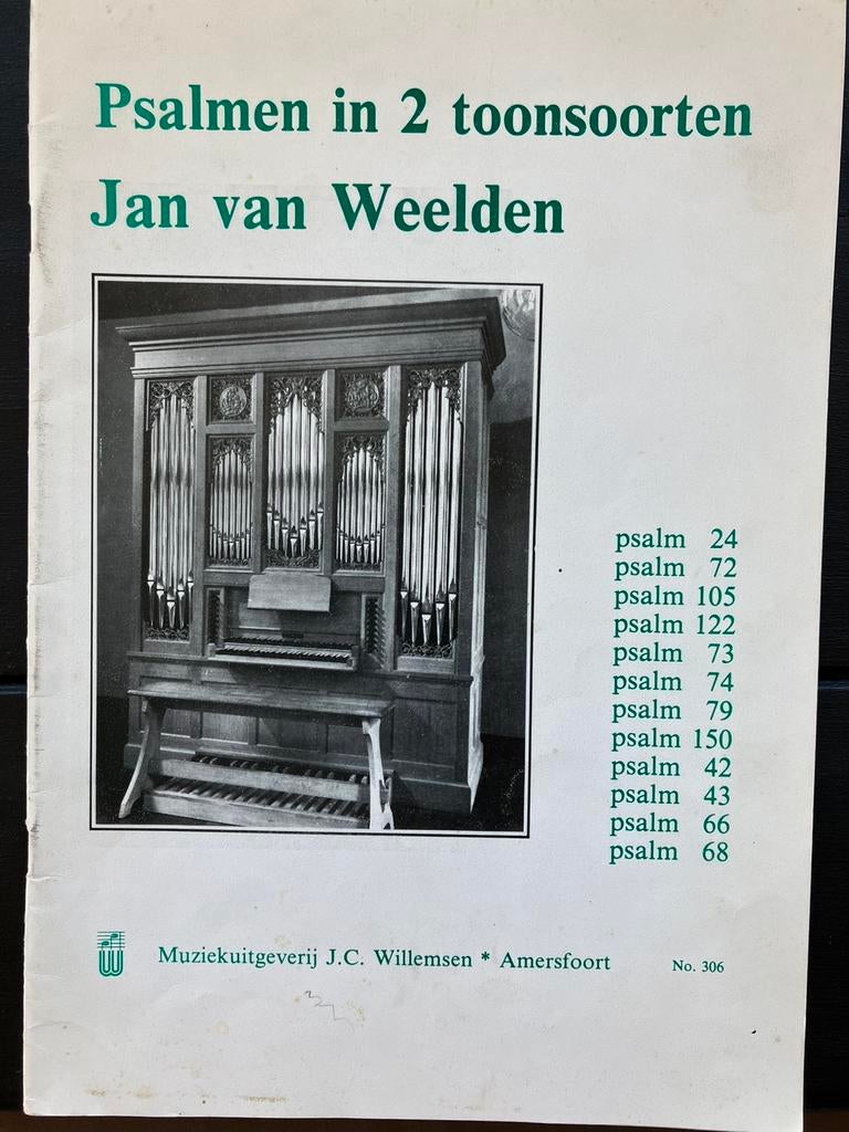Bladmuziek psalmen in 2 toonsoorten van Weelden orgel, Ophalen of Verzenden, Zo goed als nieuw, Overige soorten, Religie en Gospel