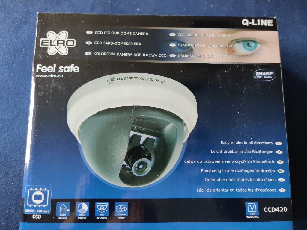 ELRO CCD Kleuren Domecamera, Ophalen of Verzenden, Nieuw, Binnencamera