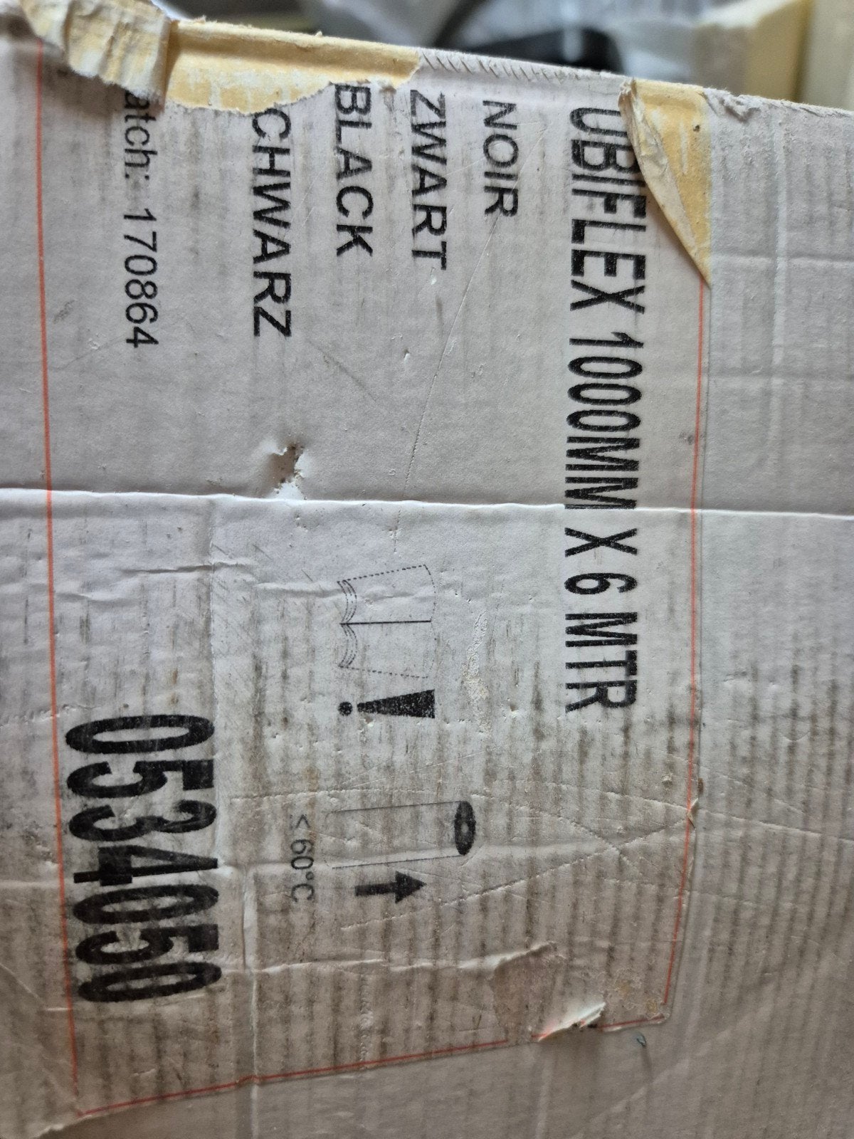 Ubiflex Loodvervanger Zwart 1000mm x 6m, Doe-het-zelf en Verbouw, Ophalen, Overige materialen, Zwart, Overige typen