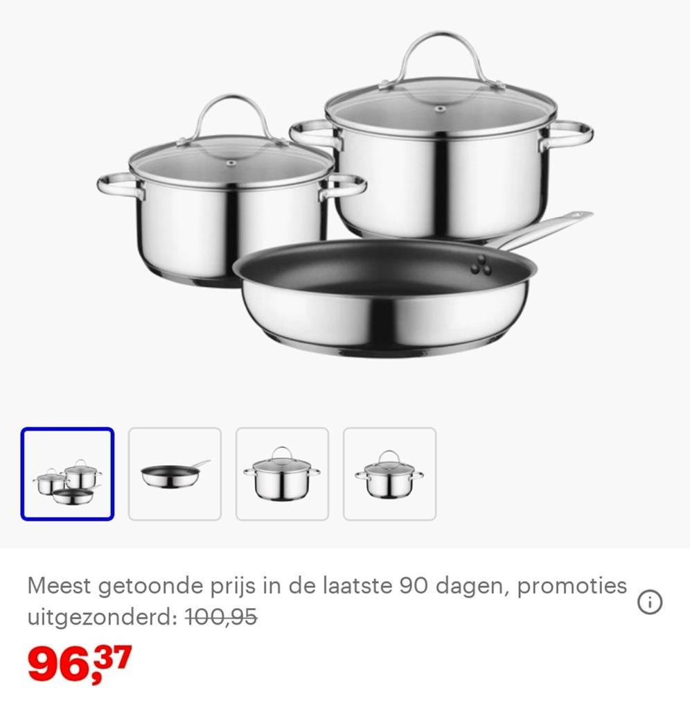 NIEUW in doos Siemens 3-delig pannenset, Ophalen of Verzenden, Nieuw, Rvs, Pannenset