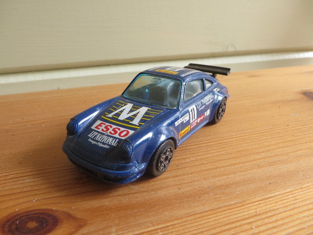 Burago Porsche 911 Blauw No 11 ESSO, Ophalen of Verzenden, Gebruikt, Auto, Overige merken