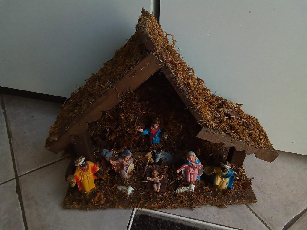 Jaren 70 kerststal, Diversen, Kerst, Ophalen, Zo goed als nieuw