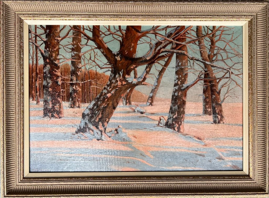 Henk van Leeuwen van Oudewater, Warmgekleurd wintergezicht, Ophalen of Verzenden