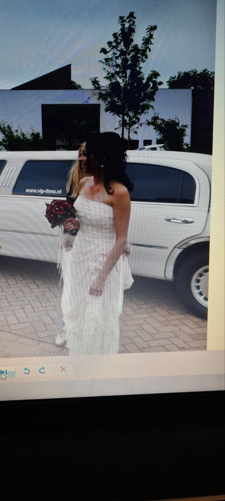 Prachtige strapless trouwjurk met kanten details, Ophalen of Verzenden, Zo goed als nieuw, Wit, Trouwjurk