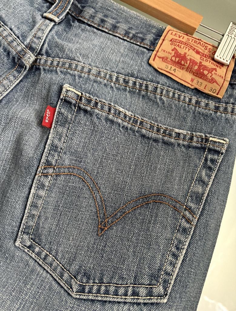 Levi's 514 - 33/30, Blauw, Ophalen of Verzenden, Zo goed als nieuw, W33 - W34 (confectie 48/50)