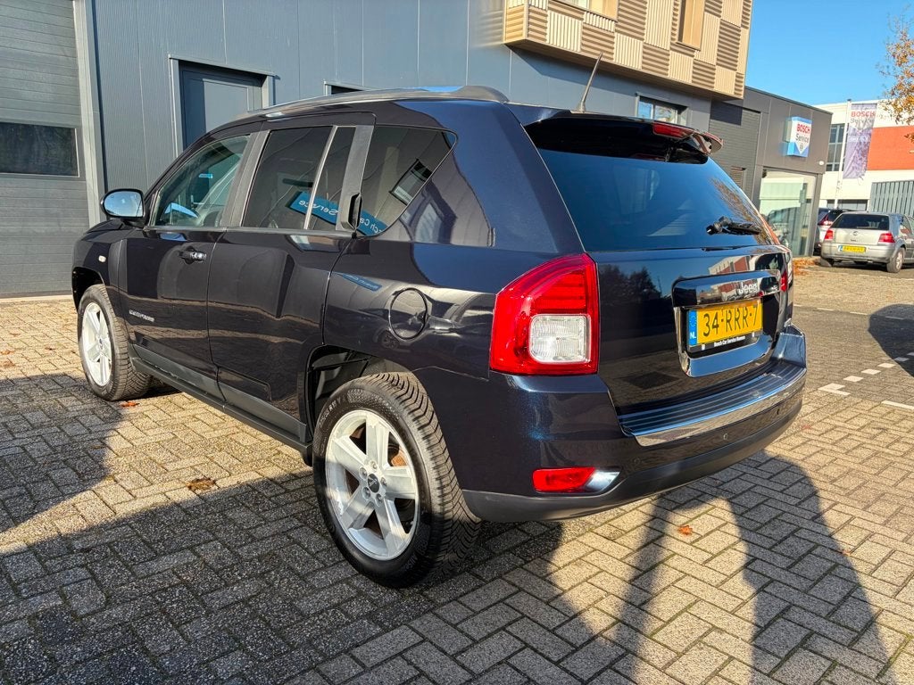 Jeep Compass 2.4 Limited 4WD Automaat, Stoelverw. Leder, Cli, Auto's, Automaat, 450 kg, Gebruikt, Zwart