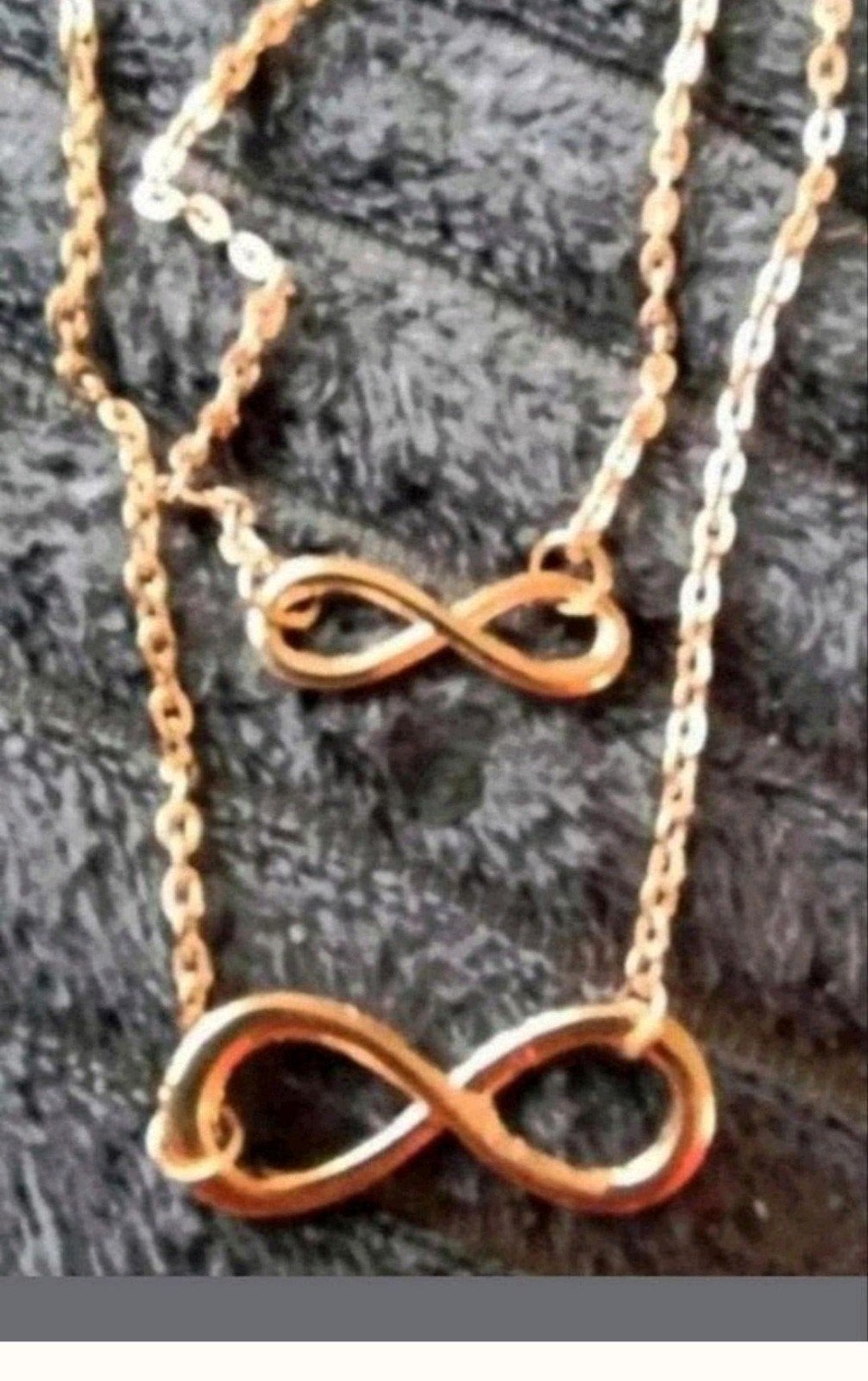ketting dubbel Infiniti, Verzenden, Nieuw, Goud, Met hanger