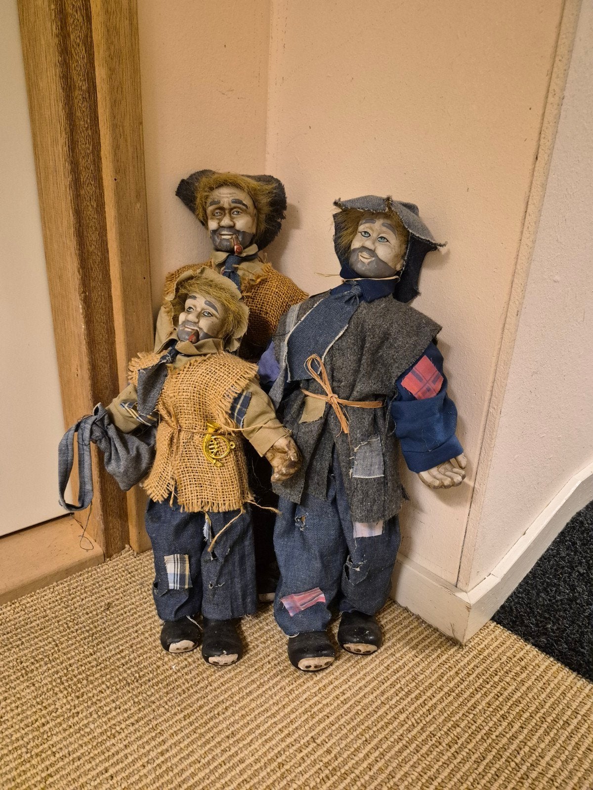 Set van 3 handgemaakte poppen in boerenstijl, Verzamelen, Ophalen of Verzenden, Nieuw, Pop