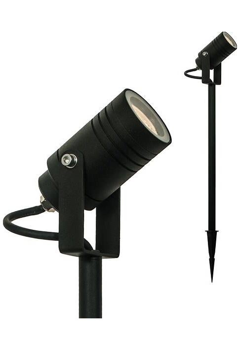 2 x Tuinspot LED 55 cm hoog, Tuin en Terras, Buitenverlichting, Gebruikt, Spots, Aluminium, Minder dan 50 watt, Netvoeding, Waterbestendig