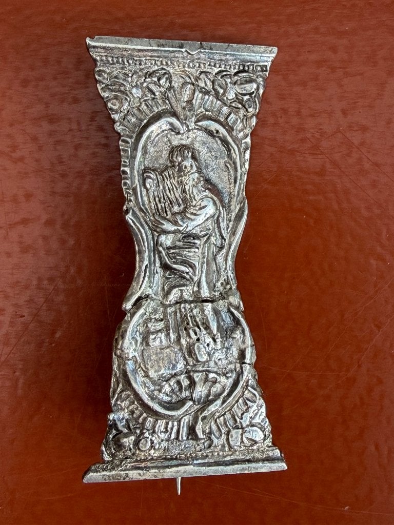 Broche van Bijbelslot, Ophalen of Verzenden, Zilver, Broche