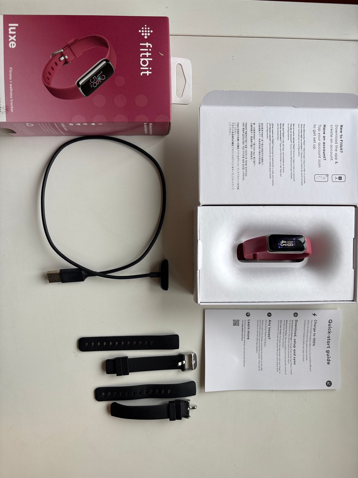Fitbit Luxe Fitness Tracker - Orchidee/Platina, Ophalen of Verzenden, Zo goed als nieuw, Android, Waterdicht