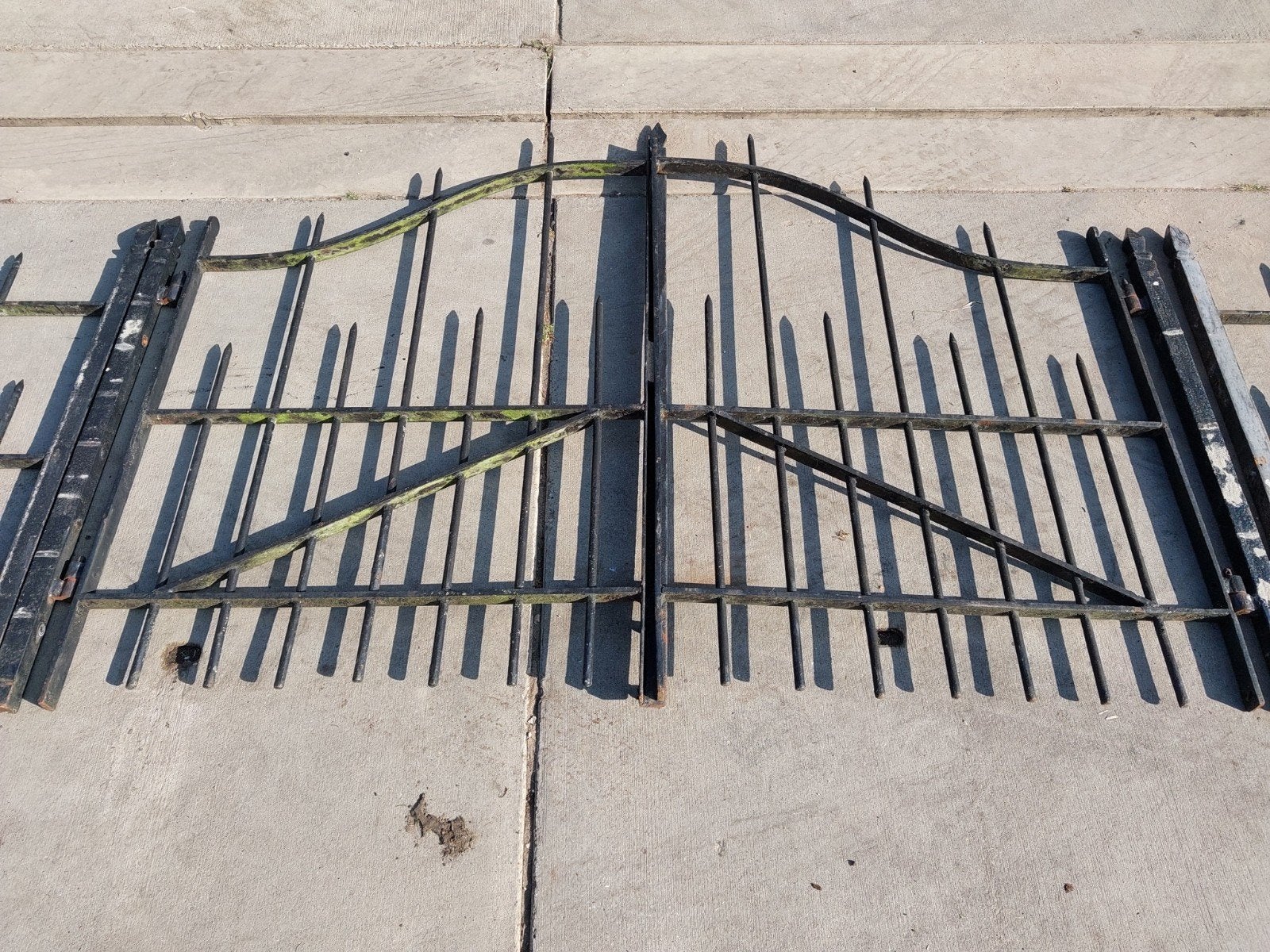 smeedijzeren hekwerk met poort, Tuin en Terras, Tuinhekken en Hekwerk, Ophalen, Met poort, Gebruikt, Sierhekwerk